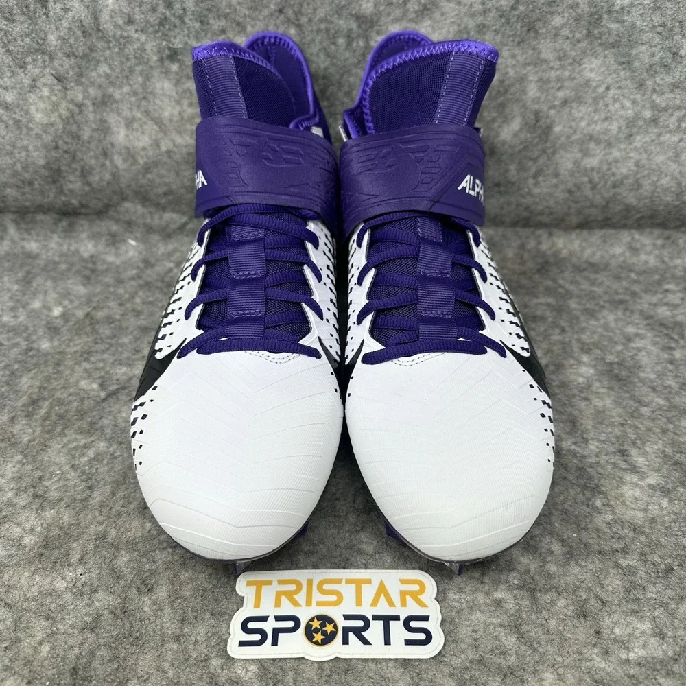 Nike Alpha Menace Pro 2 Football Cleats Mens Size 12.5 Purple White AQ3209-105